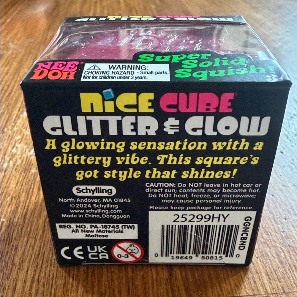 Nee Doh Nice Cube Glitter & Glow Pink - Picture 5 of 6
